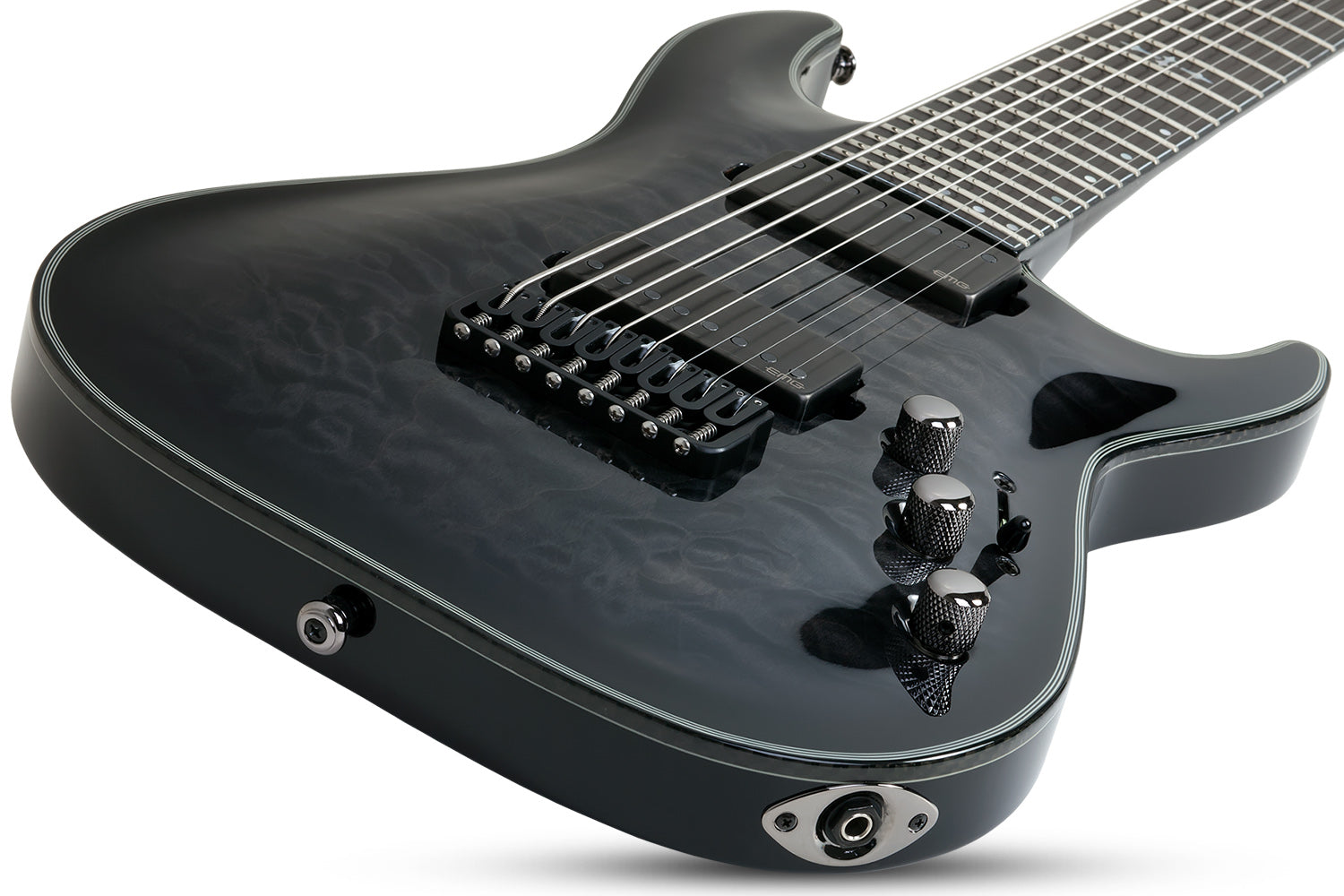 Schecter HELLRAISER HR-HYBRID-C-8-TBB Trans Black Burst 8 String Guitar with EMG 57 8H, 66 8H Pickups 1925-SHC