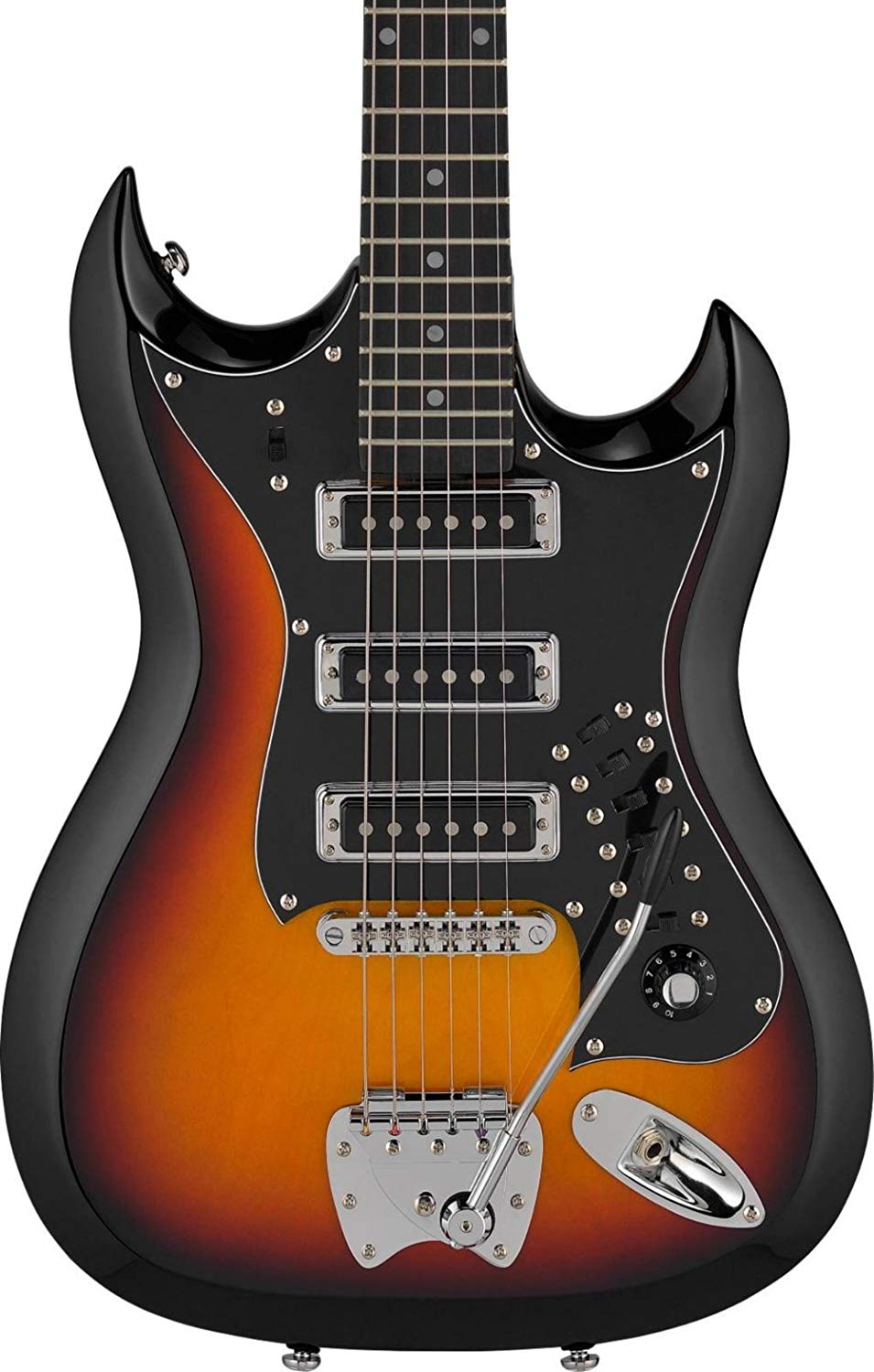 Hagstrom H-3 Series 6 String Electric Guitar in 3 Tone Sunburst HIII-3SB
