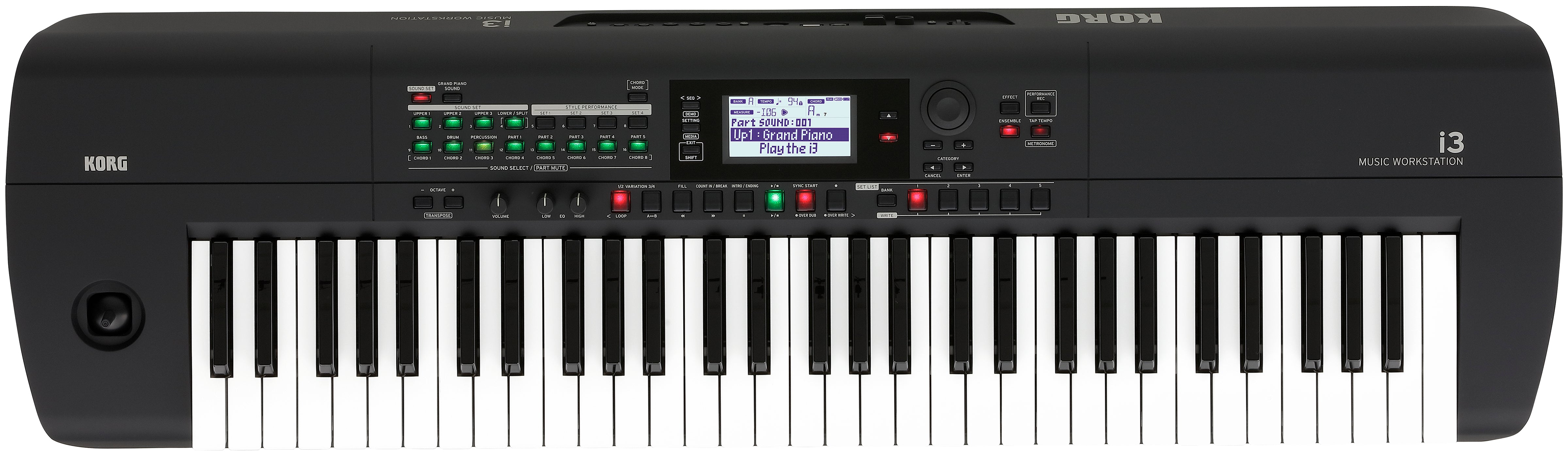 Korg 61-Key Interactive Workstation With Backing Tracks 64 Note Poly And Sequencer I3MB