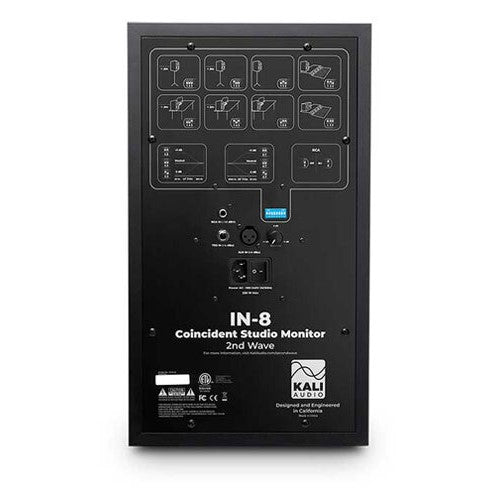 Kali Audio 3-Way 8" Powered Studio Monitor 140 watt, Black (Single) IN8V2