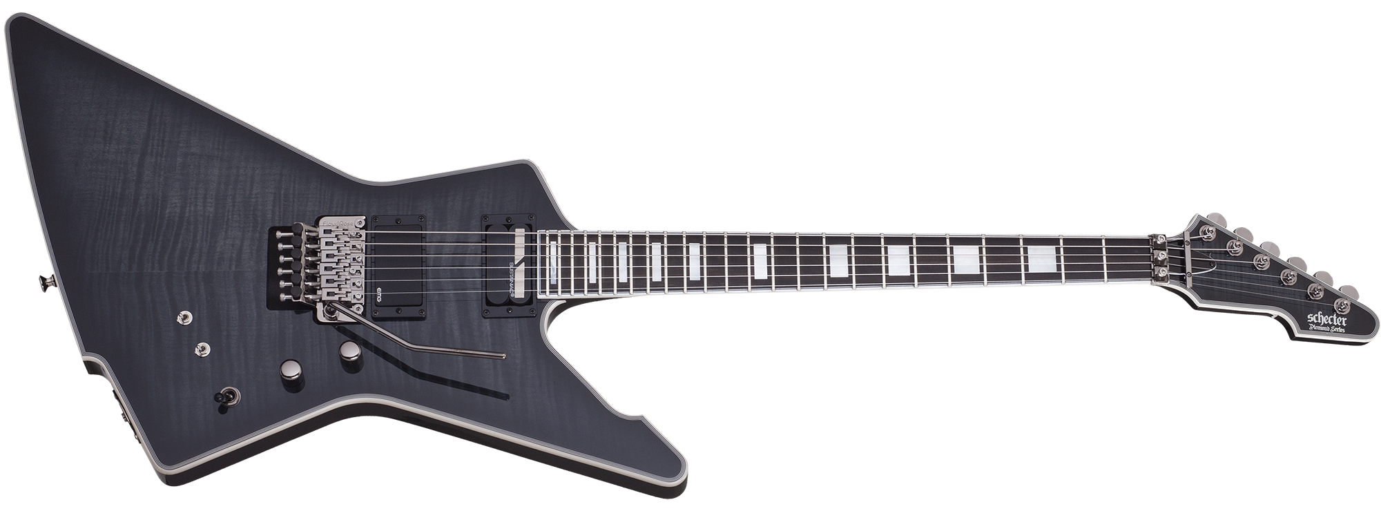 Schecter Jake Pitts E-1 FR S Ebony Fretboard Electric Guitar Trans Bla