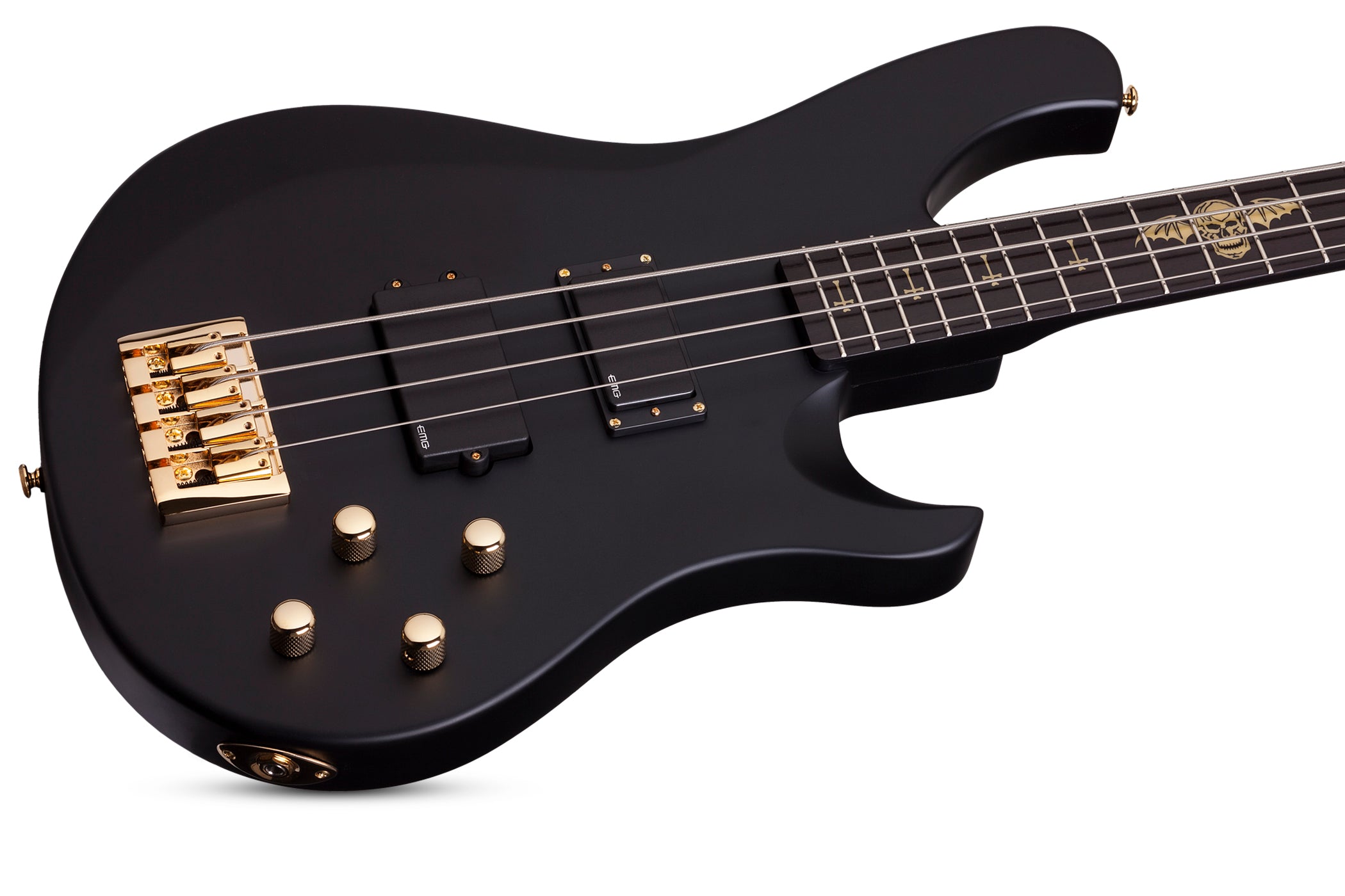 Schecter JOHNNY CHRIST 4 SBK Satin Black 4 String Bass with EMG Active MMCS 81 213-SHC