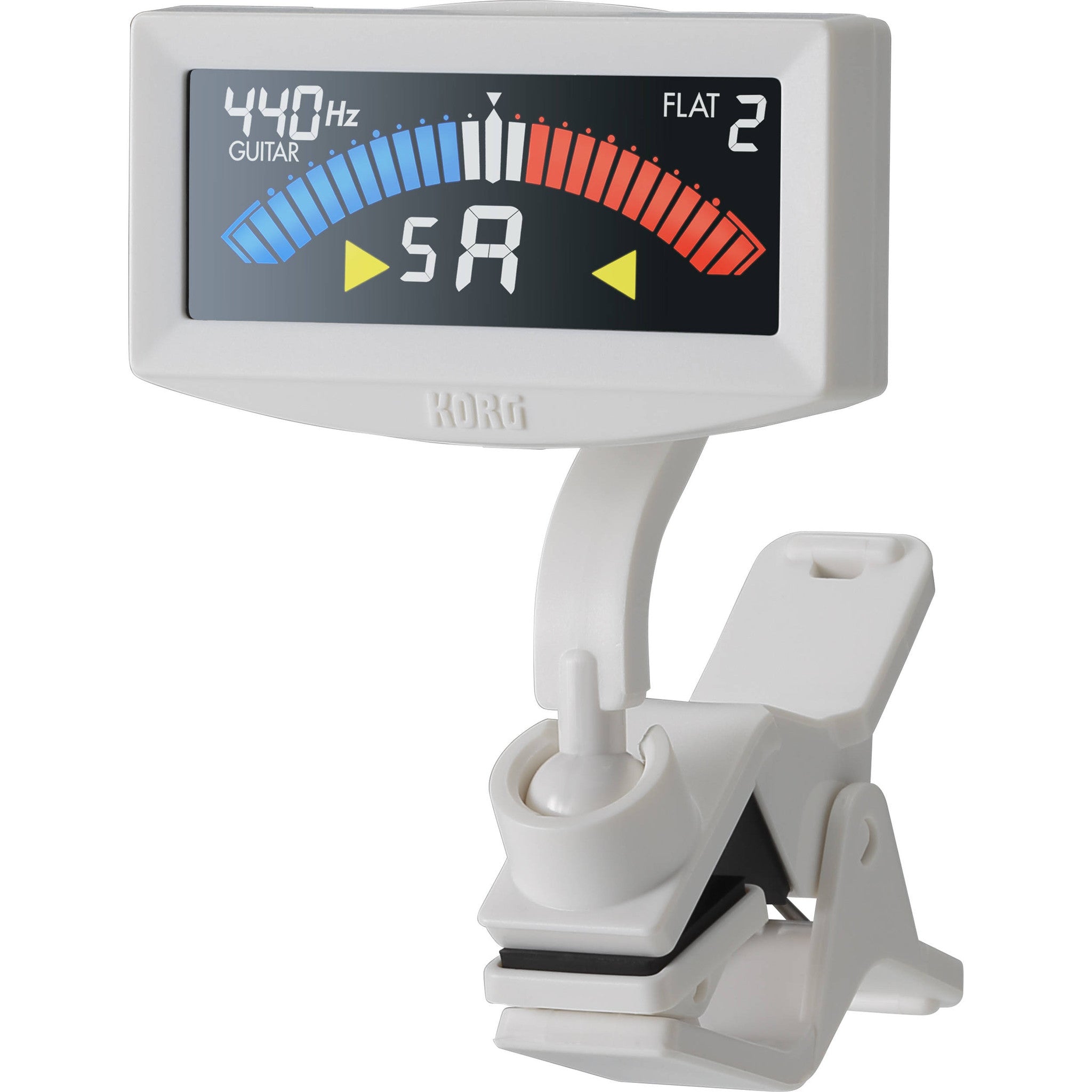 Korg PitchCrow-G Clip-on Tuner White AW4G-WH - L.A. Music - Canada's Favourite Music Store!