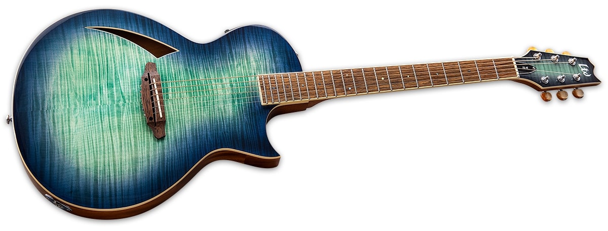 ESP LTD TL-6 Thinline Acoustic Electric Aquamarine Burst Item LTL6FMAQMB