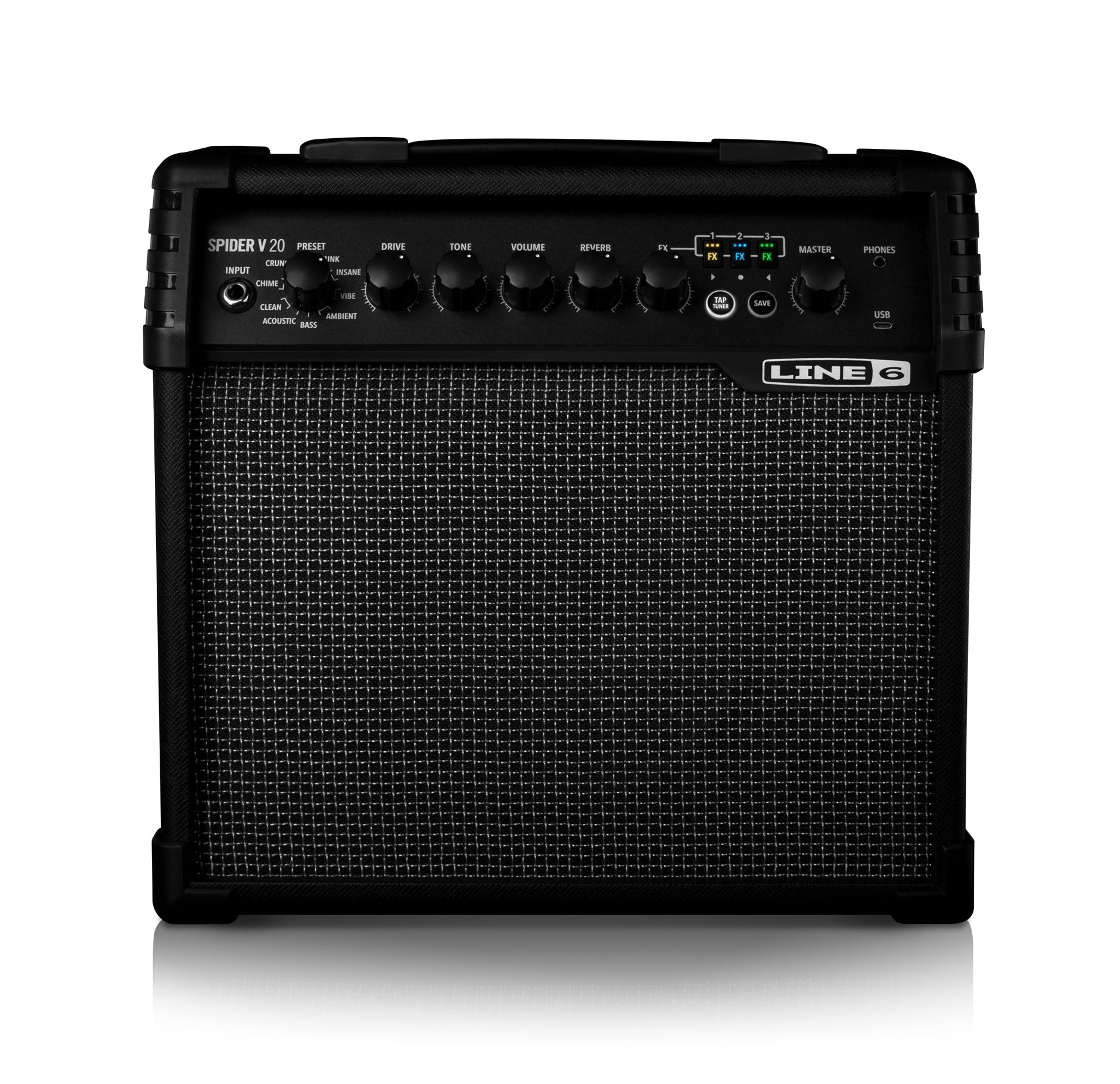 Line 6 SPIDER5-20 MKII SPIDER V 20 Watt 1X8 inch COMBO Amplifier SPIDER V20 MKII