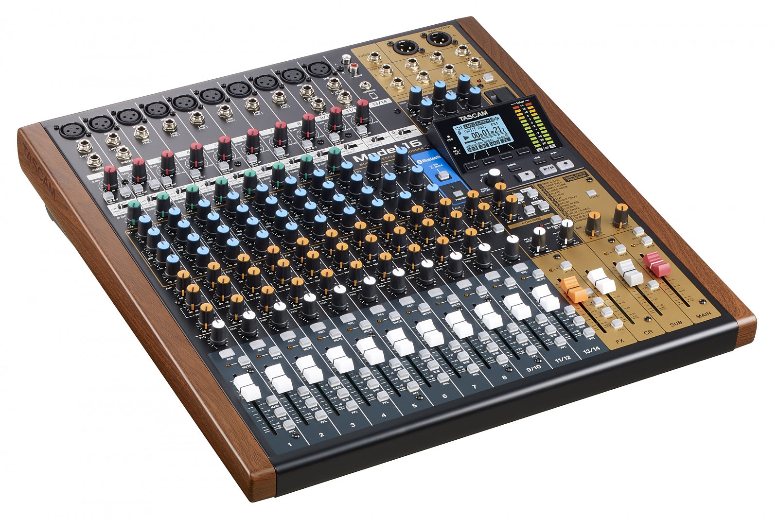 Tascam 14-Channel Analogue Mixer With 16-Track Digital Recorder MODEL16