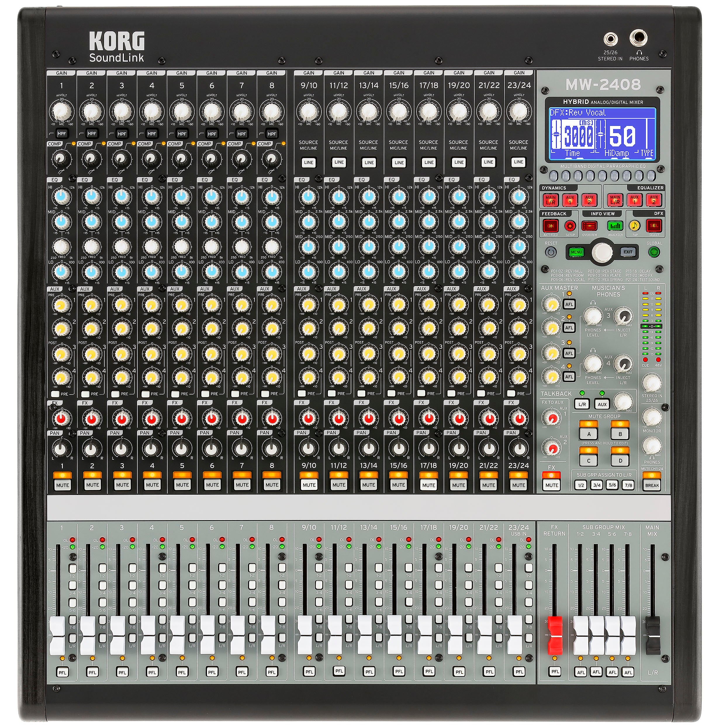 Korg 24 Channel Hybrid Analog Digital Mixer MW2408
