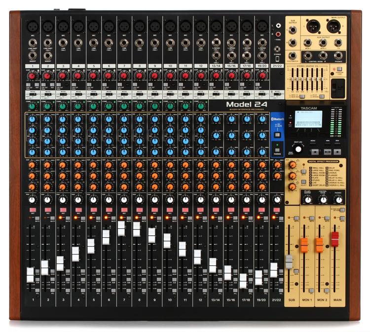 Tascam Model 24 Multitrack Recorder with Integrated USB Audio Interface and Analog Mixer