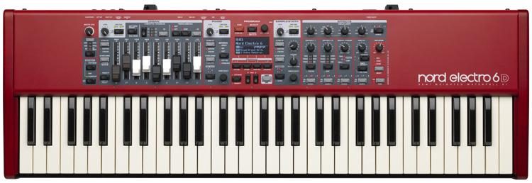 Nord Electro 6D 61 with semi-weighted waterfall action and drawbars