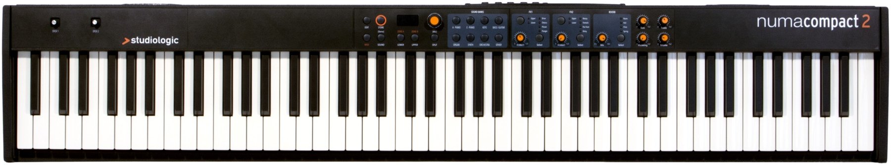 Studiologic NUMA-COMPACT2 88 key semi-weighted compact controller with 1 GB of Piano sounds and effects
