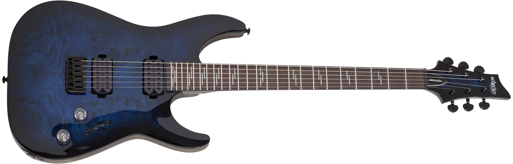 Schecter Omen Elite 6 Electric Guitar See-Thru Blue Burst 2452-SHC
