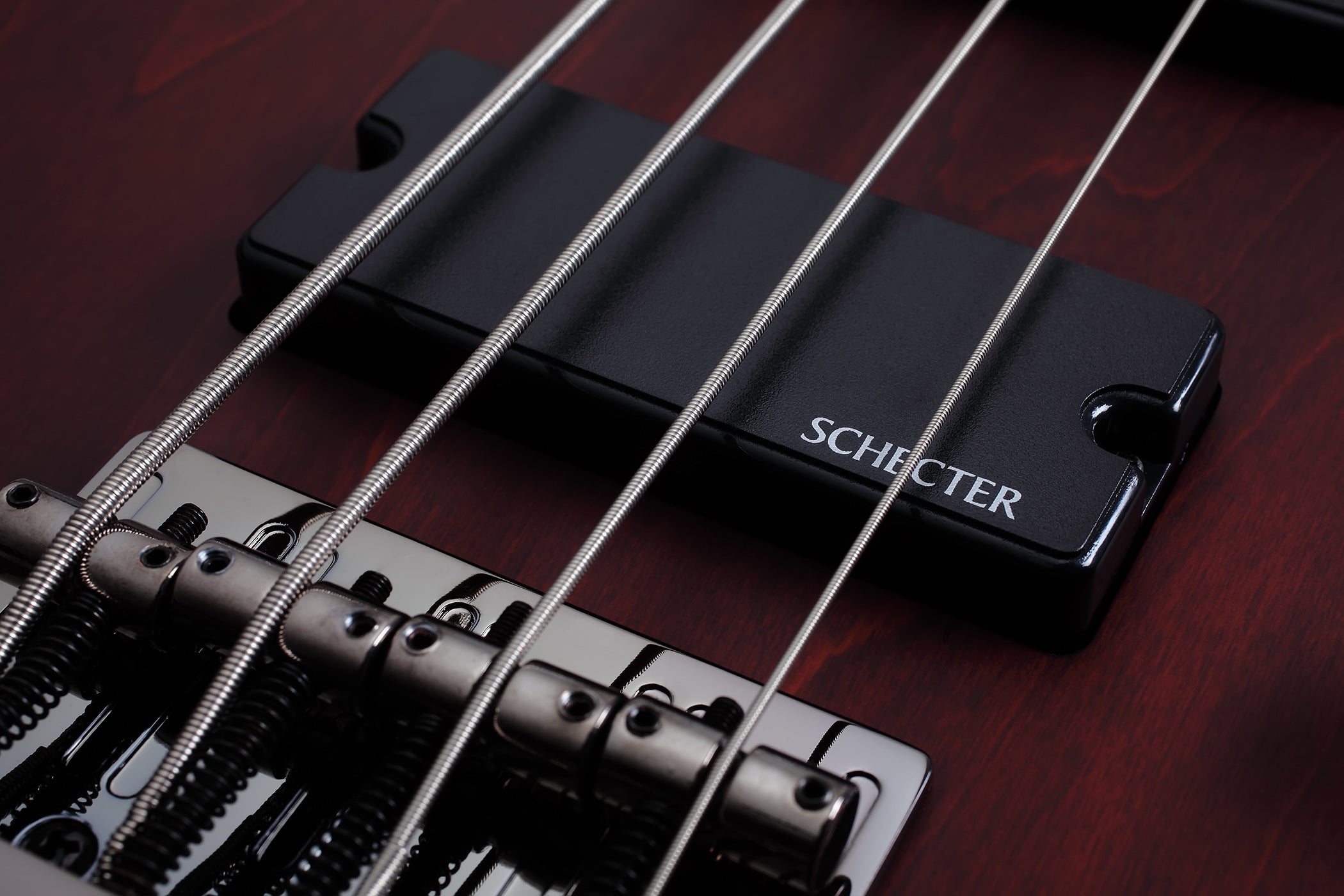 Schecter Omen Series OMEN-4-WSN Walnut Satin 4 String Bass with Schecter Diamond Bass 2091-SHC