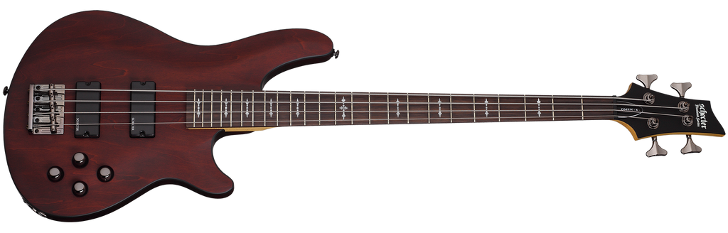 Schecter Omen Series OMEN-4-WSN Walnut Satin 4 String Bass with