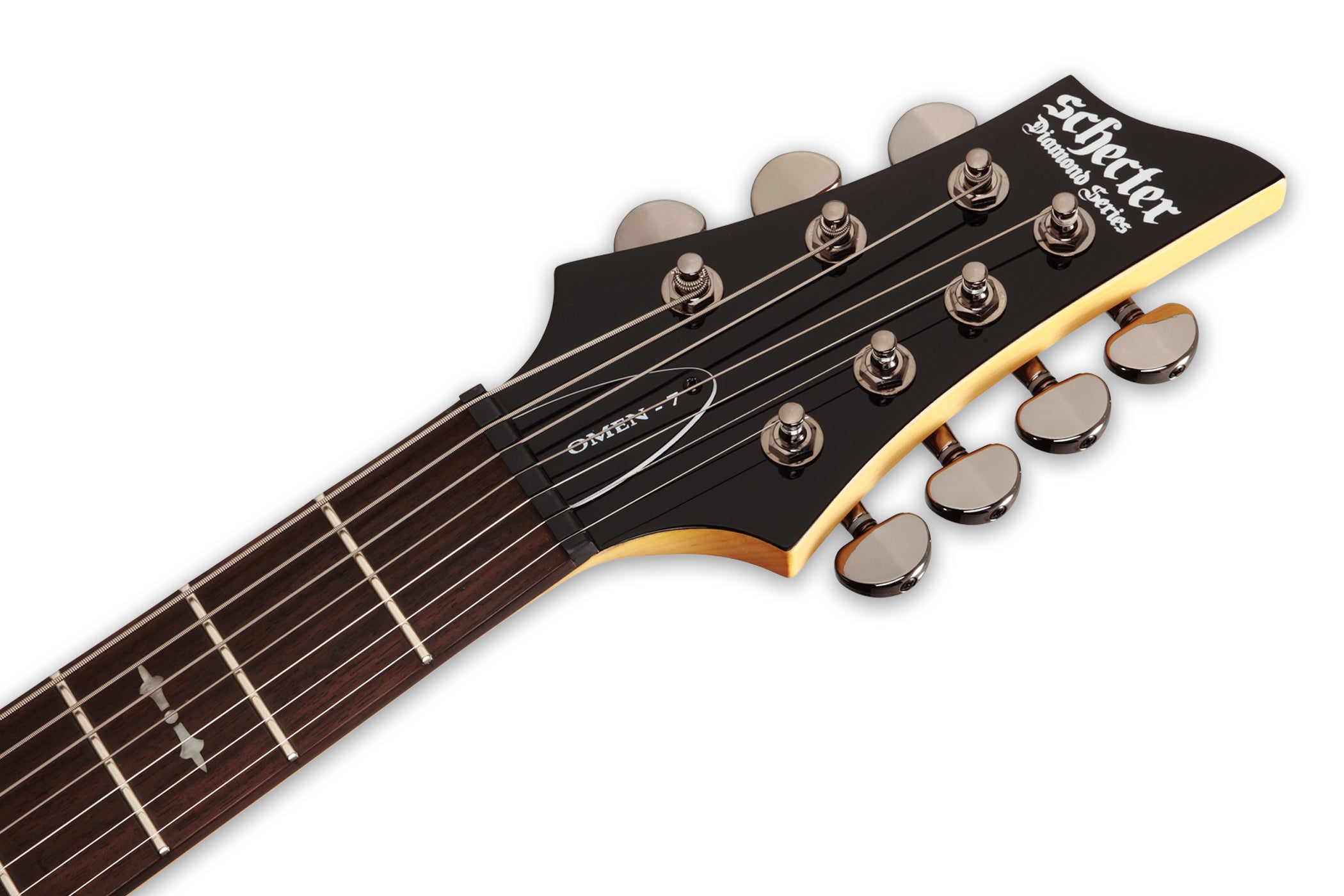 Schecter Omen Series OMEN-7-WSN Walnut Satin 7 String Guitar with Schecter Diamond Plus 2068-SHC