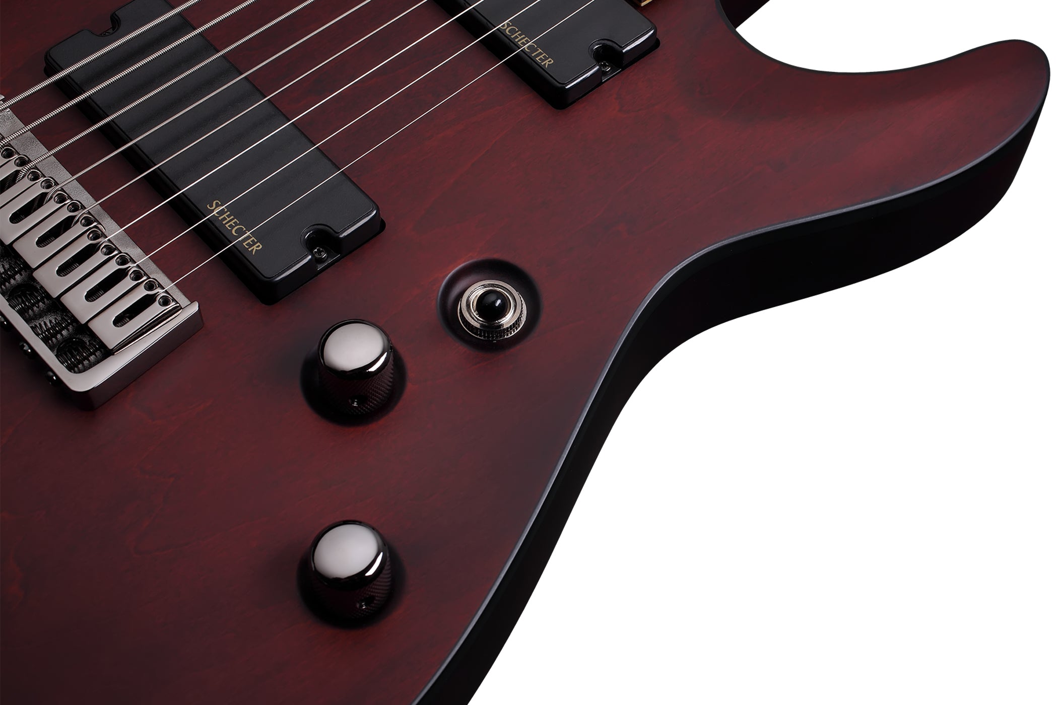 Schecter OMEN 8 WSN Walnut Satin 8 String Guitar with Schecter Diamond Plus 2074-SHC