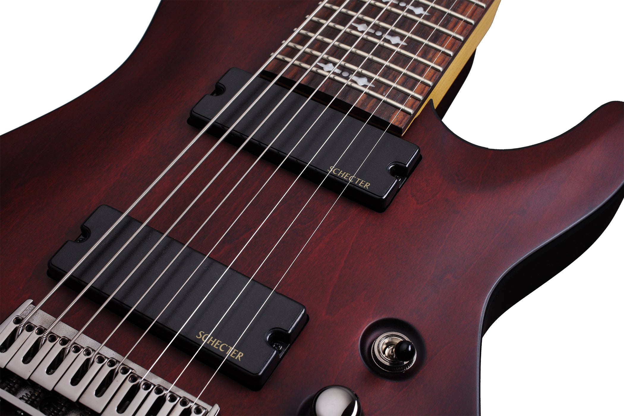 Schecter OMEN 8 WSN Walnut Satin 8 String Guitar with Schecter Diamond Plus 2074-SHC