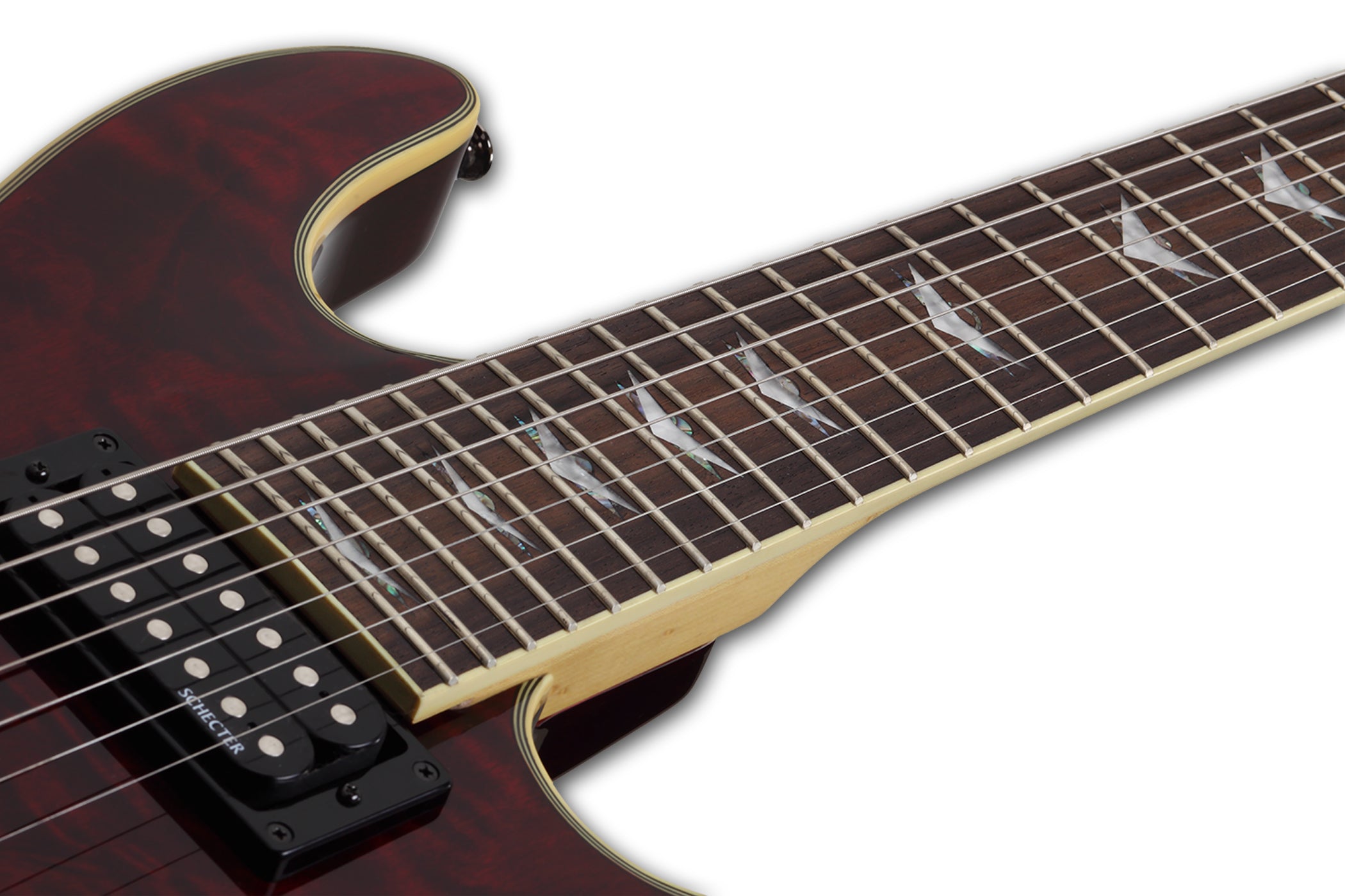 Schecter Omen Series OMEN-EXT-7-BCH Black Cherry Guitar with Schecter Diamond Plus 2008-SHC
