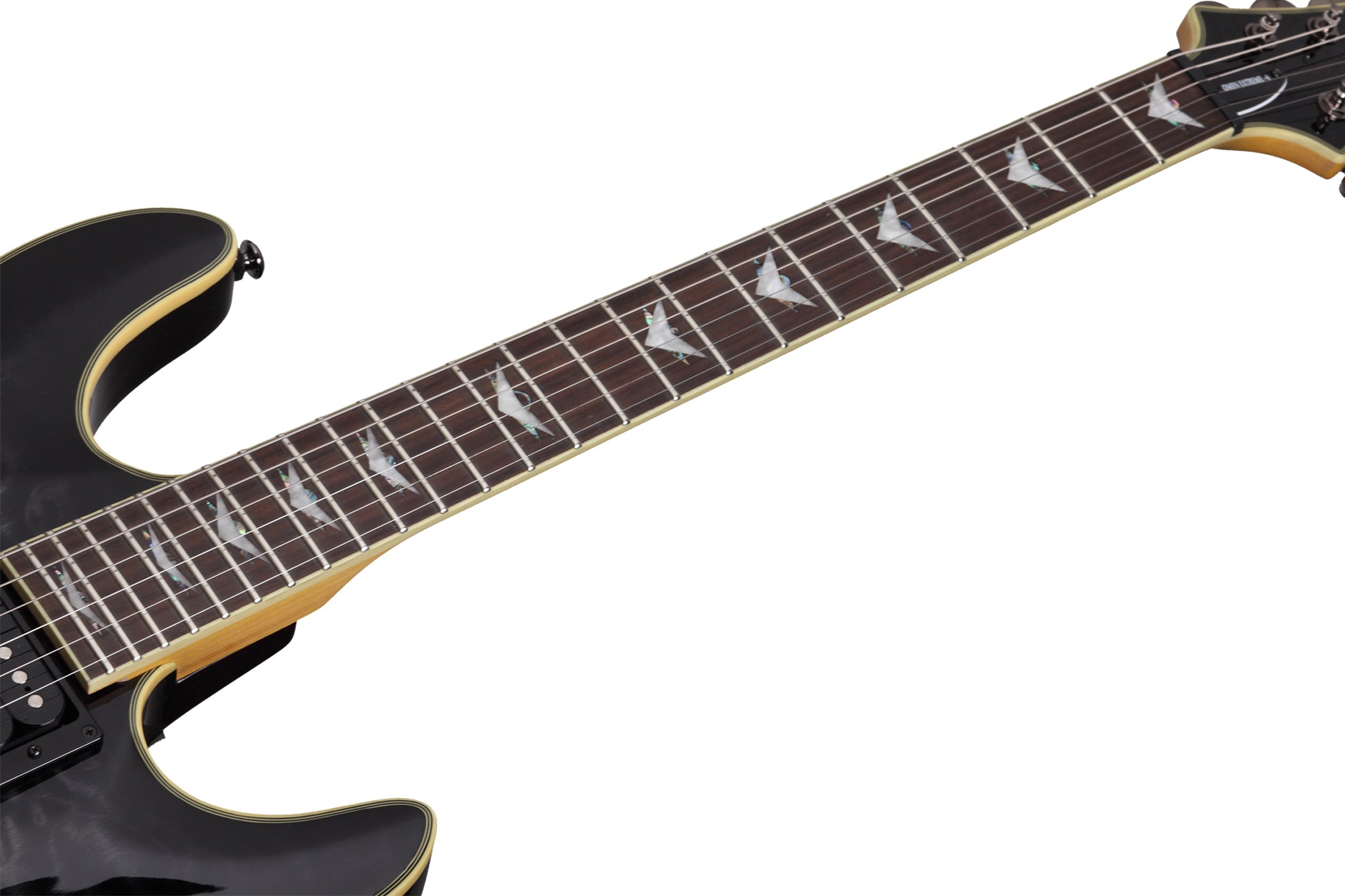 Schecter Omen Series OMEN-EXT-6-STBLK See-Thru Black Guitar with Schecter Diamond Plus 2025-SHC