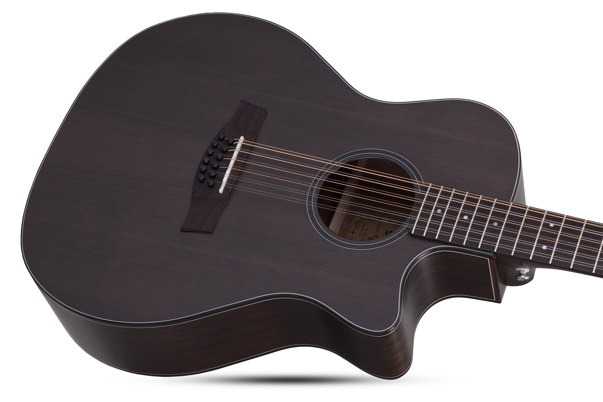 Schecter ORLEANS STUDIO 12AC SSTBLK Orleans Studio Acoustic Electric 12 String Satin See Through Black 3714 SHC