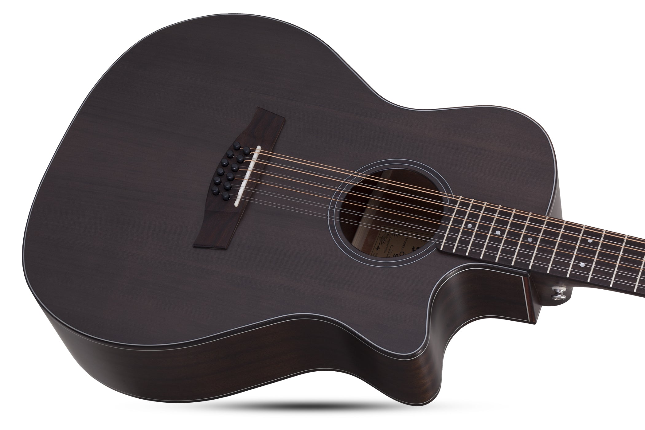 Schecter ORLEANS-STUDIO-12AC-SSTBLK Orleans Studio Acoustic Electric 12 String Satin See Through Black 3714-SHC