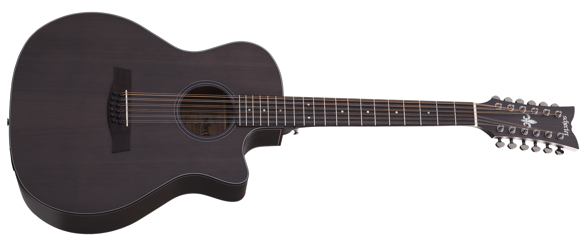 Schecter ORLEANS-STUDIO-12AC-SSTBLK Orleans Studio Acoustic Electric 12 String Satin See Through Black 3714-SHC