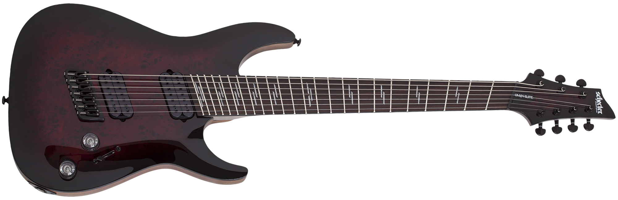 Schecter Omen Elite-7 Multiscale 7 String Black Cherry Burst 2462-SHC