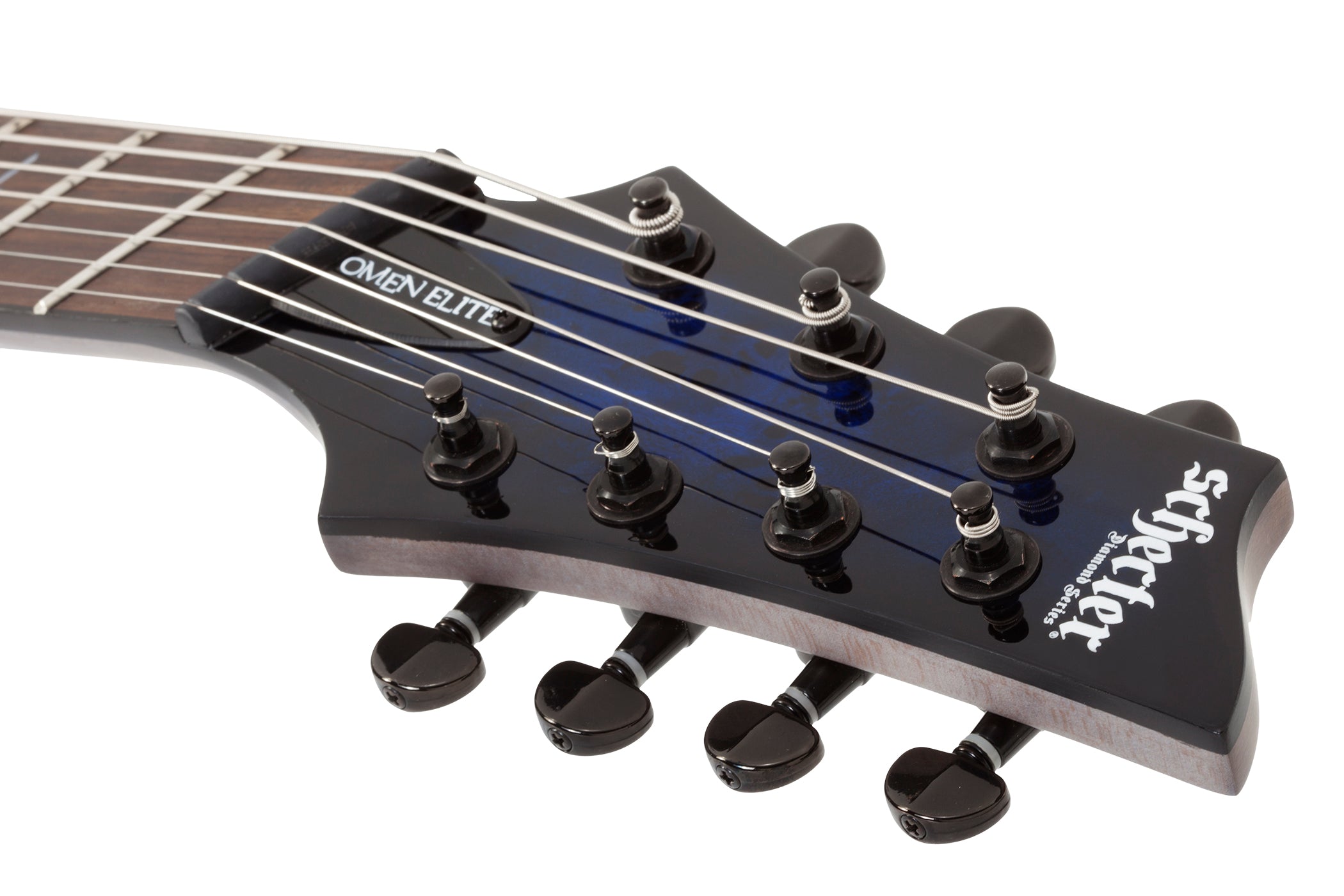 Schecter Omen Elite-7 Multiscale 7 String  See-Thru Blue Burst 2464-SHC