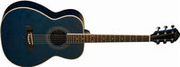 Oscar Schmidt OF2TBL Folk size steel transparent blue - L.A. Music - Canada's Favourite Music Store!