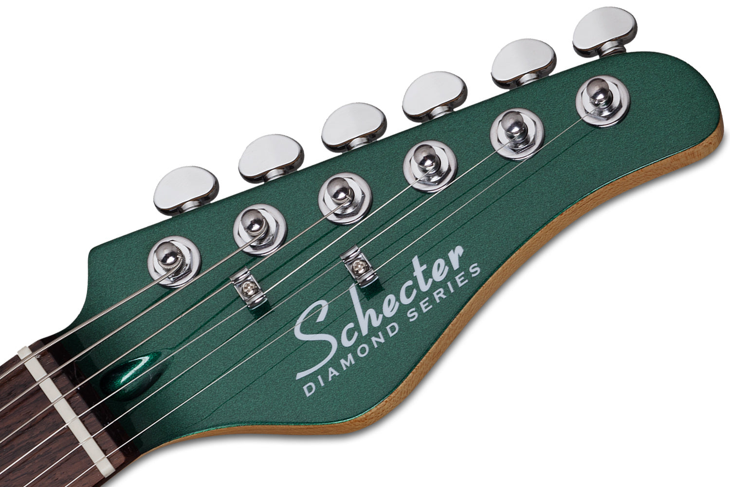 Schecter PT-FASTBACK-II-B-DEG Dark Emerald Green Guitar w Bigsby and Schecter SuperRock 2210-SHC