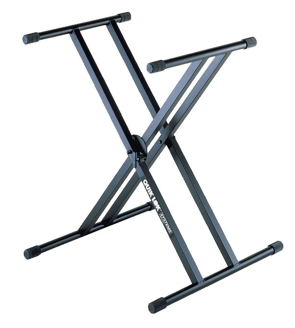 Quik Lok X-Style Adjustable Single Tier Double-Brace Heavy Duty Keyboard Stand QL746