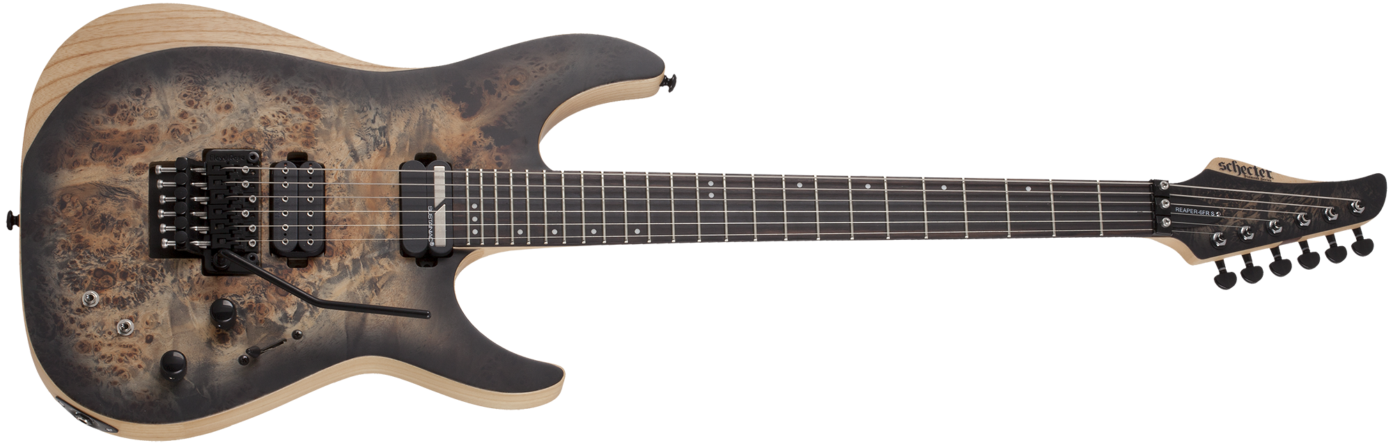 レア！SCHECTER REAPER-6 アッシュカラー Schecter Reaper-6 FR S SUSTAINIAC Satin Charcoal Burst 1506-SHC
