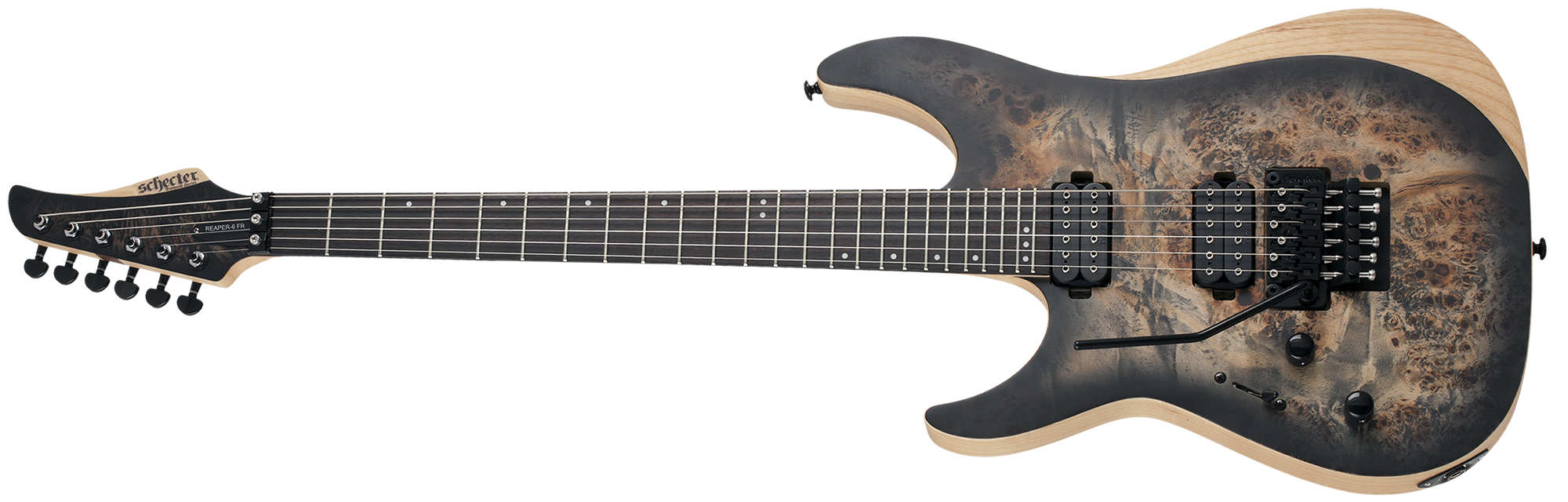 Schecter Reaper-6 FR Left handed Satin Charcoal Burst 1513-SHC