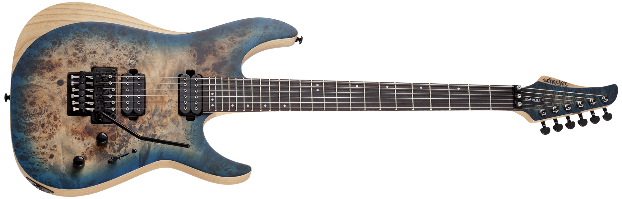 Schecter Reaper-6 FR Satin Sky Burst 1504-SHC — L.A. Music