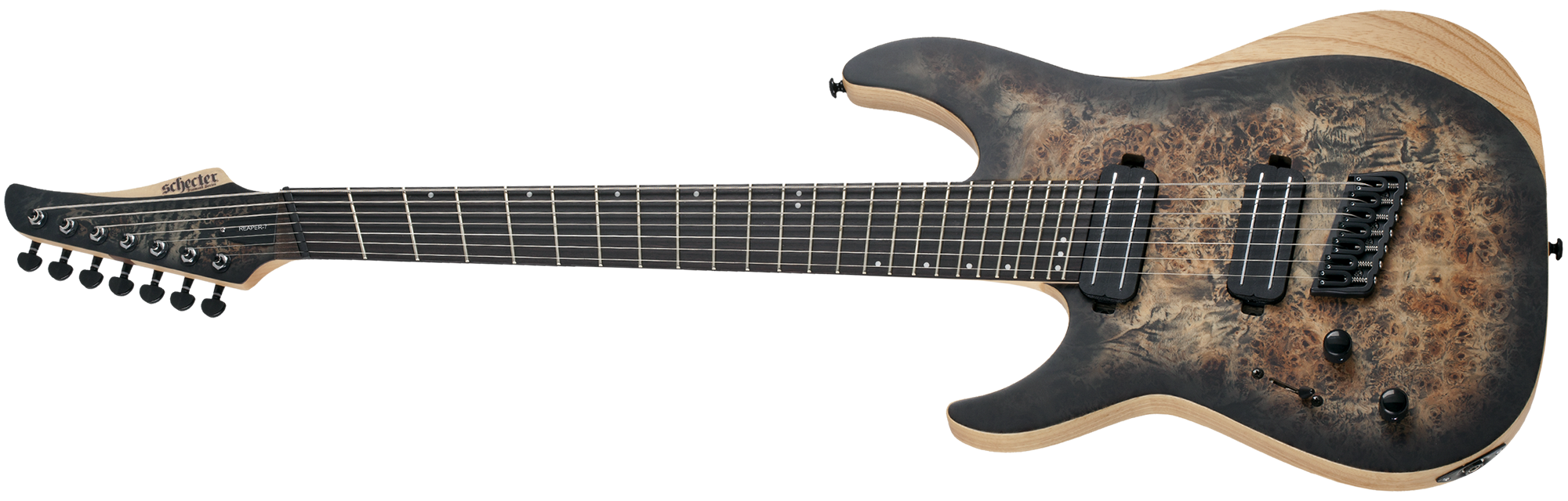 Schecter Reaper 7 Multiscale Left Handed Satin Charcoal Burst 1515 SHC