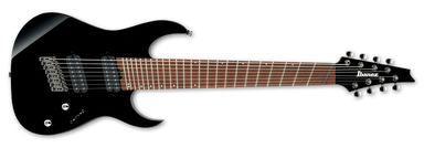 IBANEZ MULTISCALE RGMS8 8 STRING ELECTRIC GUITAR BLACK