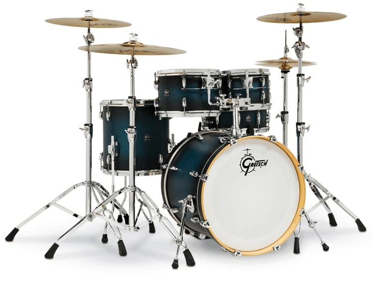 Gretsch Drums Renown 5 Piece Drum Shell Pack, Satin Antique Blue Burst RN2-E605-SABB