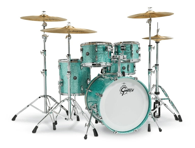 Gretsch Drums Gretsch Renown RN2 5pc Drum Set with 20in Bass - Turquoise Sparkle RN2-E605-TS