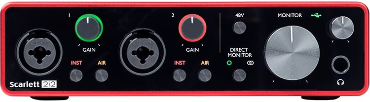 Focusrite 2 In, 2 Out USB Recording Interface SCARLETT-2I2-3RD-GEN MKIII MK3 2I2