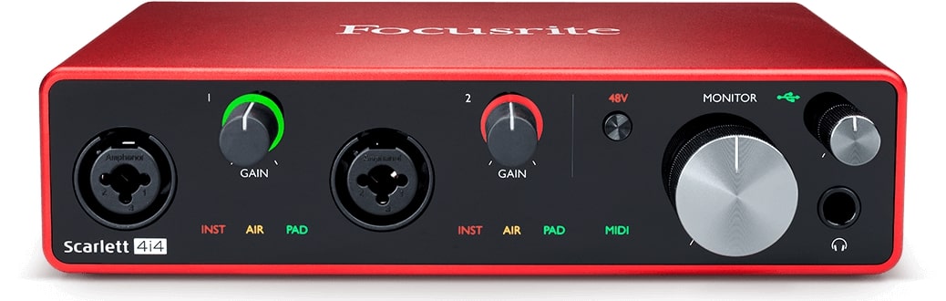 Focusrite 4 In 4 Out USB Recording Interface SCARLETT-4I4-3RD-GEN
