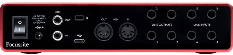 Focusrite 8-in 6-out USB Audio Interface SCARLETT-8I6-3RD-GEN