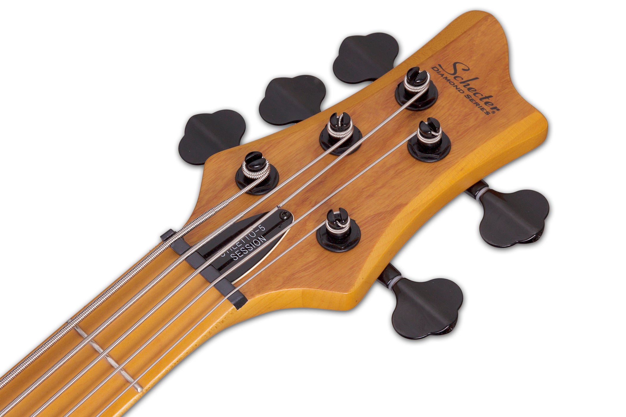 Schecter STILETTO-SESSION-5-ANS Natural Satin 5 String Bass with EMG 40DC 40J Pickups 2851-SHC