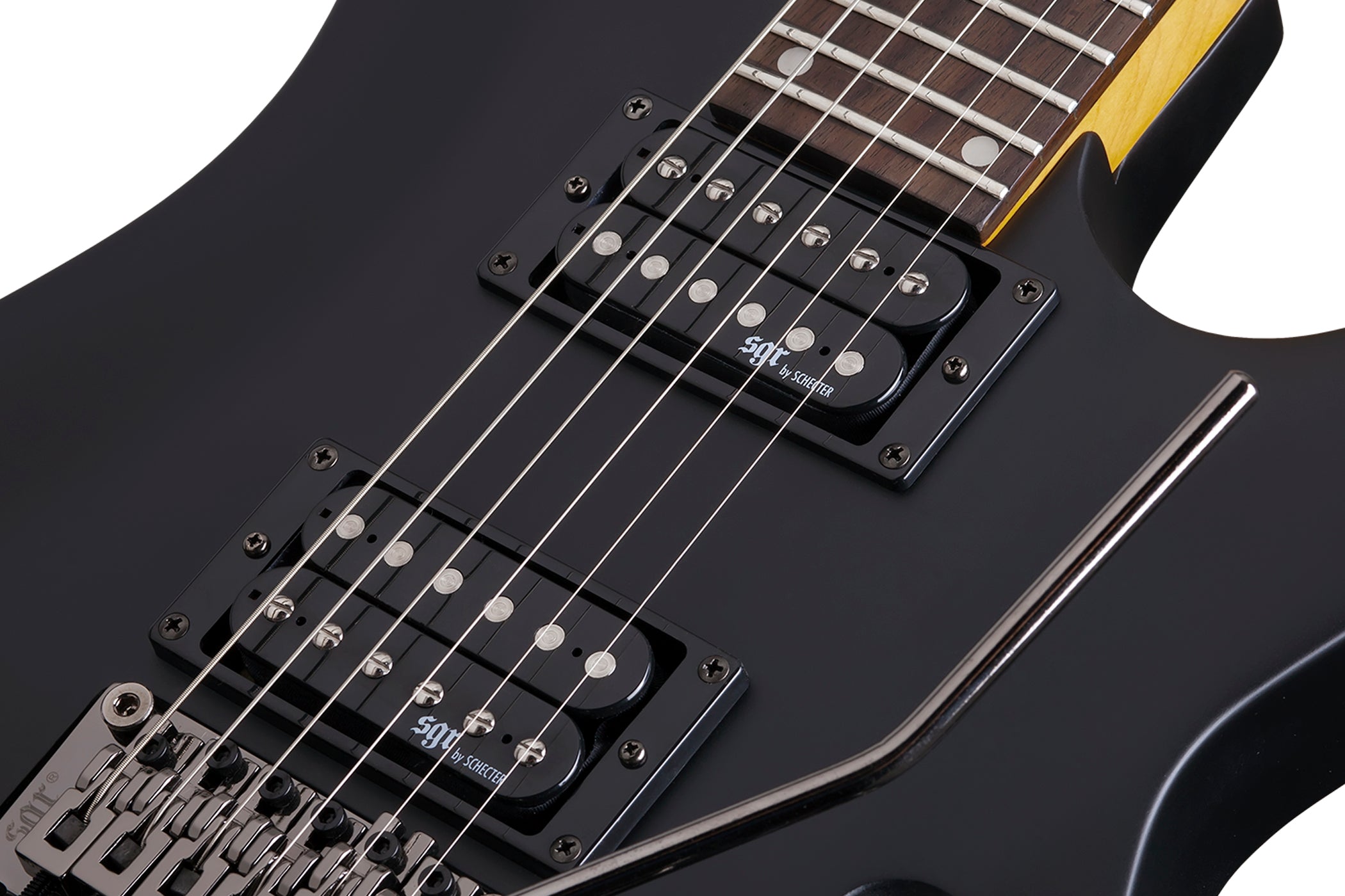 Schecter C 1 FR SGR MSBK Satin Black Guitar with FR and SGR Pickups and Gigbag 3836-SHC