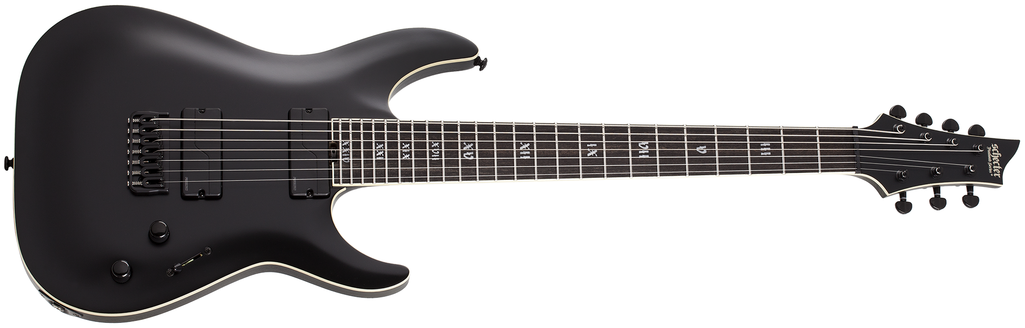 Schecter C-7 SLS 7 Evil Twin Satin Black 7 String 1349-SHC