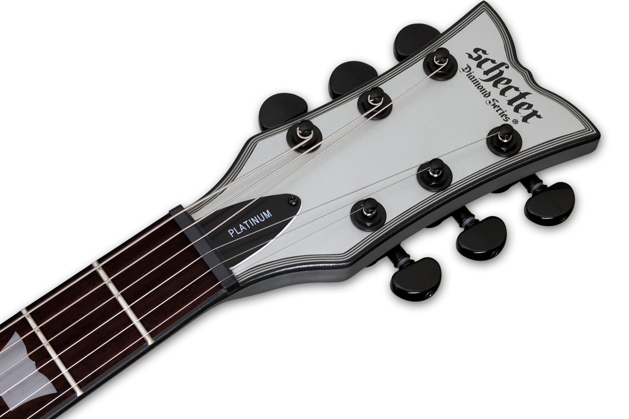 Schecter SOLO-II-PLATINUM-SSV Satin Silver Guitar with EMG 57 66 Pickups SCH-814
