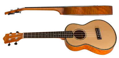 Lanikai Ukulele SOTTU T Thinline Solid Spruce Top TunaUke Equipped Tenor - L.A. Music - Canada's Favourite Music Store!