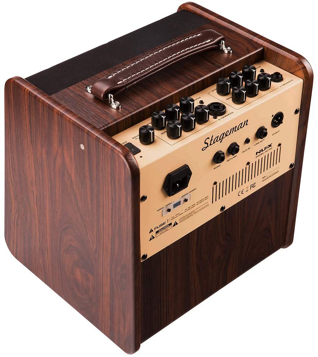 NUX Verdugo Series Battery Powered 80w 1 x 6.5" Acoustic Guitar Amplifier With Looper And Bluetooth STAGEMAN-II