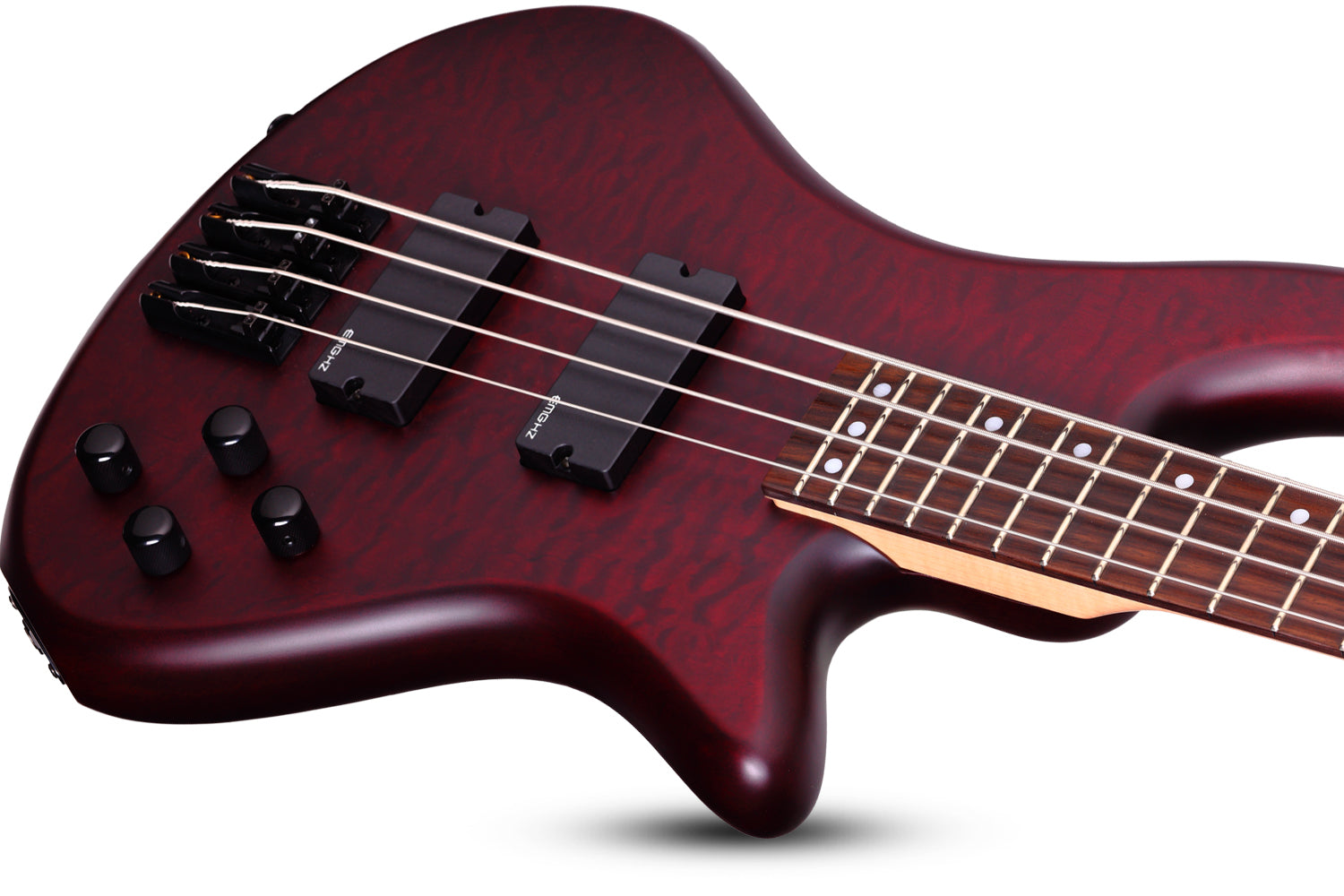 Schecter STILETTO-CST-4-VRS Vampire Red 4 String Bass with EMG HZ Pickups 2537-SHC