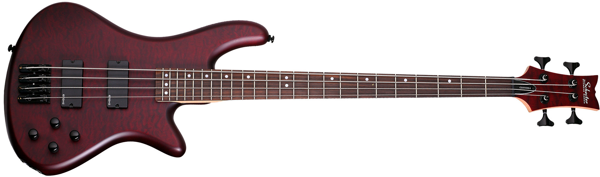 Schecter STILETTO-CST-4-VRS Vampire Red 4 String Bass with EMG HZ Pickups 2537-SHC