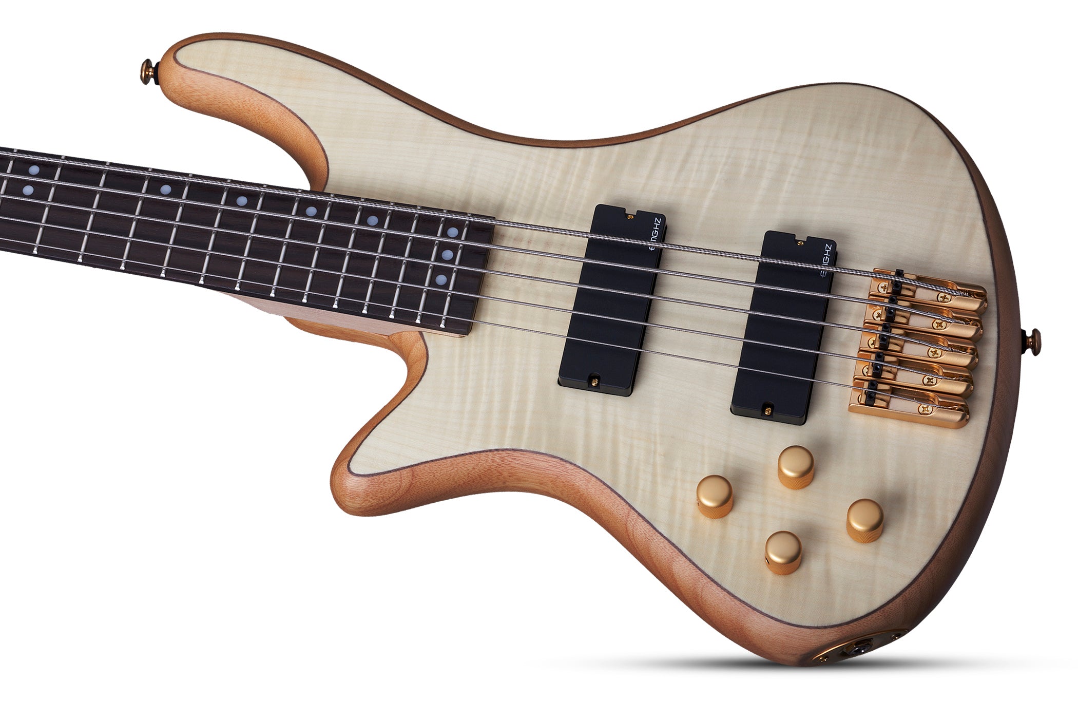 Schecter STILETTO-CST-5-LH-NAT Natural Satin 5 String Bass with EMG HZ Pickups 2542-SHC