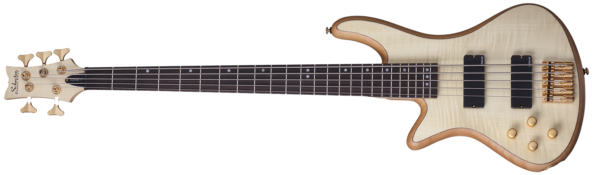 Schecter STILETTO-CST-5-LH-NAT Natural Satin 5 String Bass with EMG HZ Pickups 2542-SHC